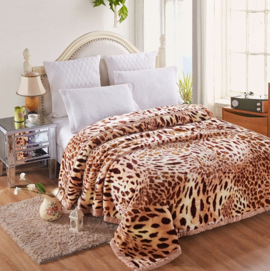 Heavy Queen Size Cheetah Print Blankets 4.0Kg PMBL18