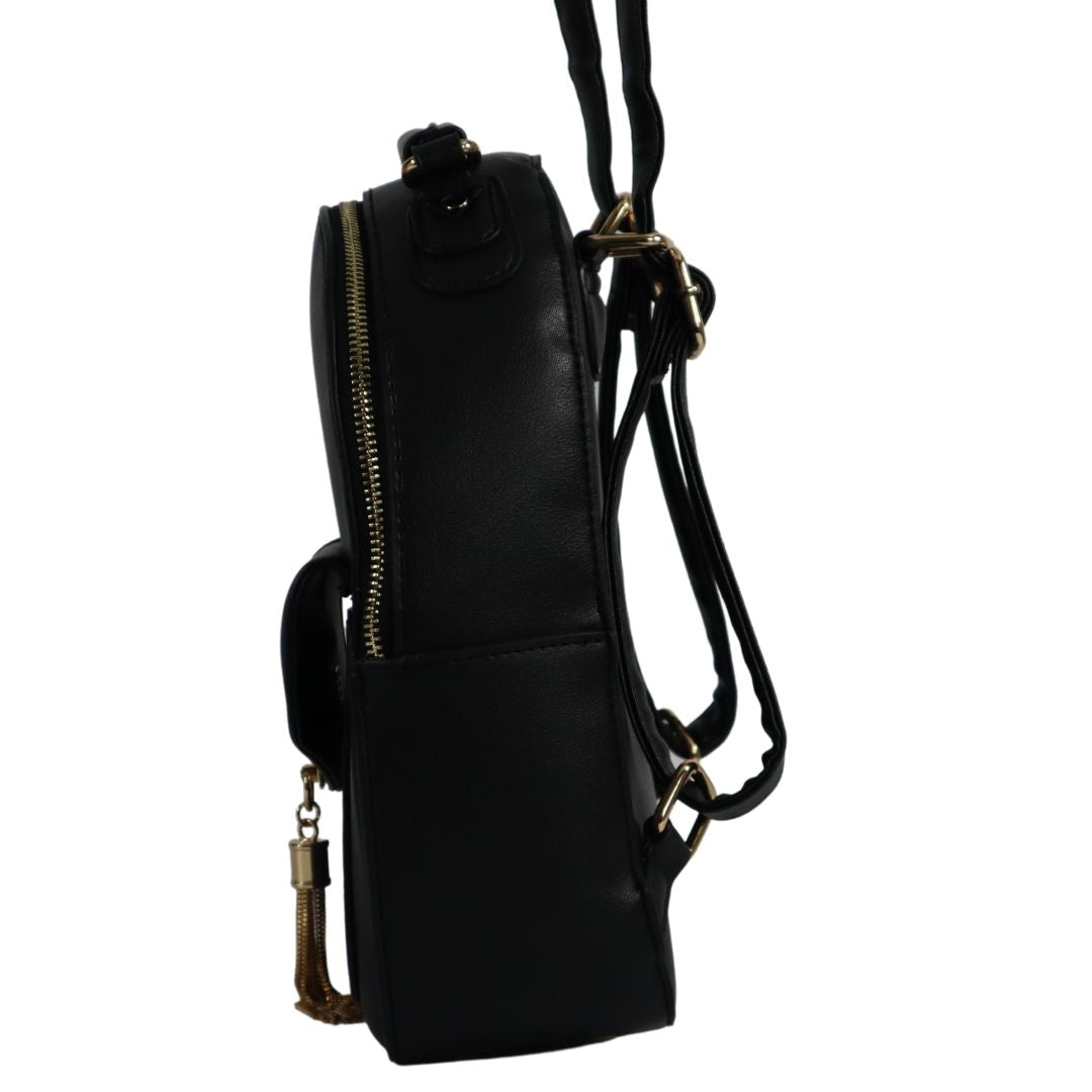 PMN1287 Black Black Convertible Backpack