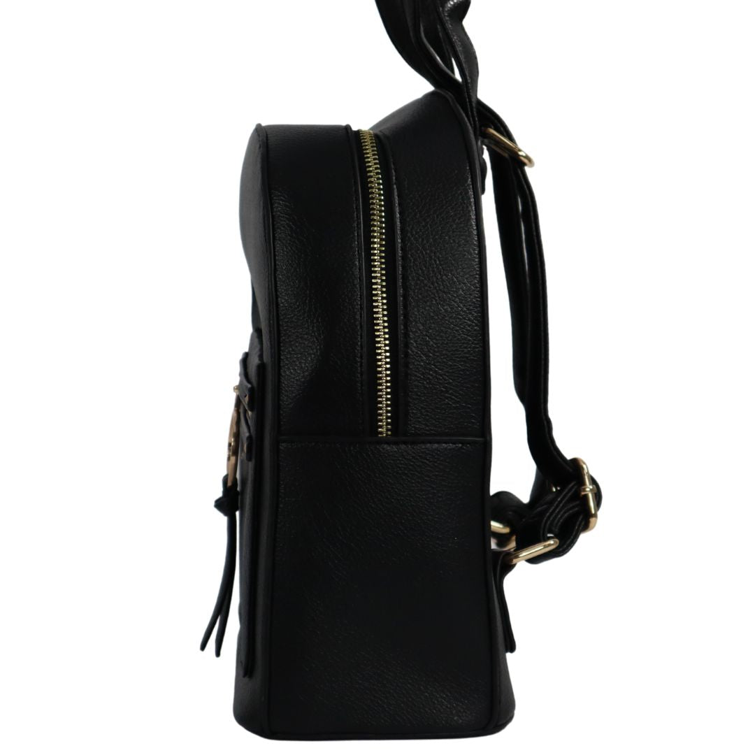 PMN1286 Black Convertible Backpack (Backpack + Shoulder Bag)