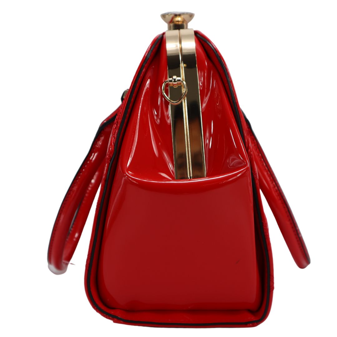  LJOSEIND Shiny Patent Leather Handbags Shoulder Bags