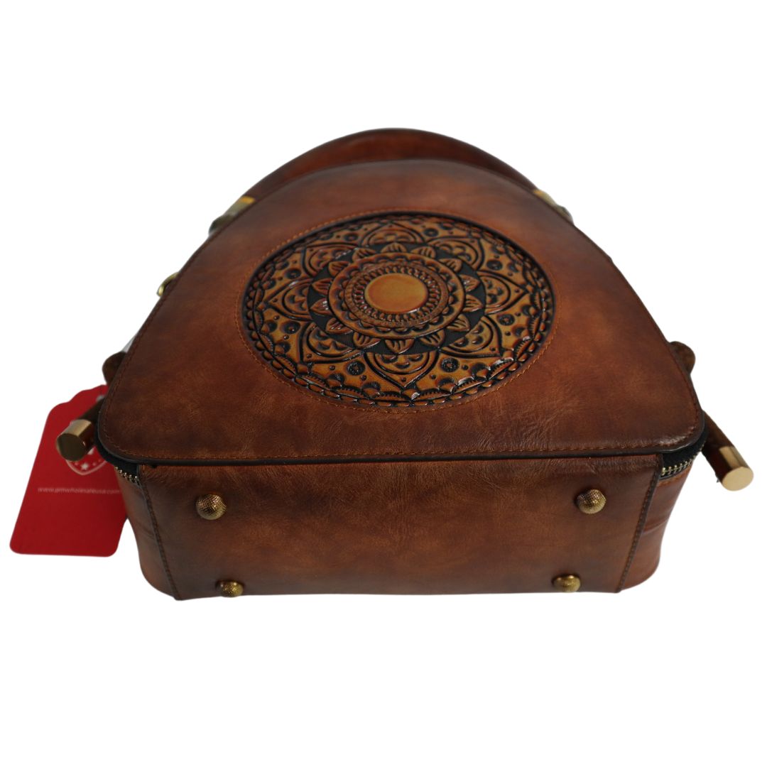 Full hand-stitched leather handbag cowhide Messenger bag handmade