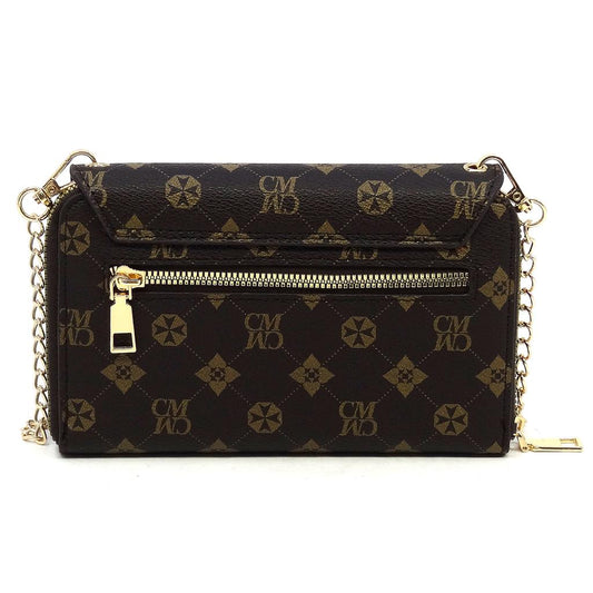 CM Monogram Zip Around Crossbody Clutch Wallet PMCM01